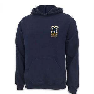 Navy Midshipmen Lacrosse Hoodie Adult Medium US Naval Academy Mens. Gildan. New
